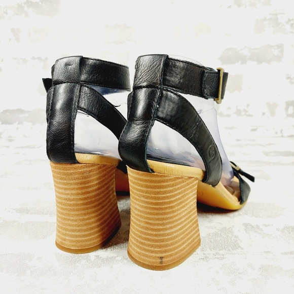 NEW Born Women’s Tahlia Ankle Strap Leather Buckle Black Sandals H649 - Picture 8 of 14